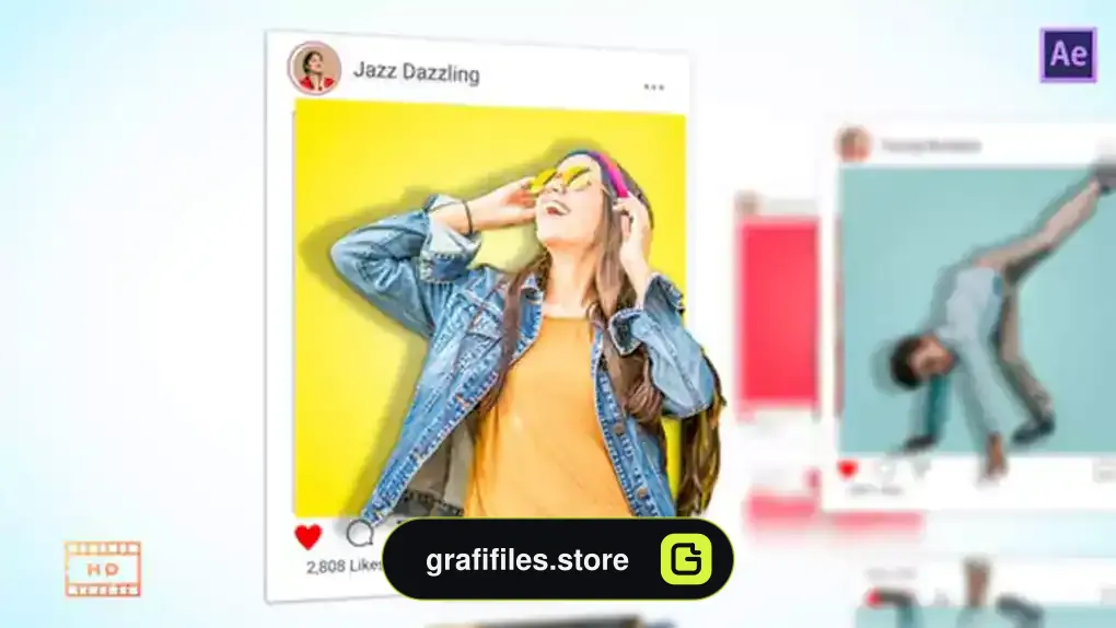 پروژه افترافکت پست اینستاگرام Instagram Post