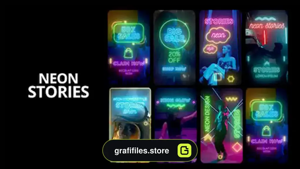 پروژه پریمیر استوری اینستاگرام نئون Neon Stories