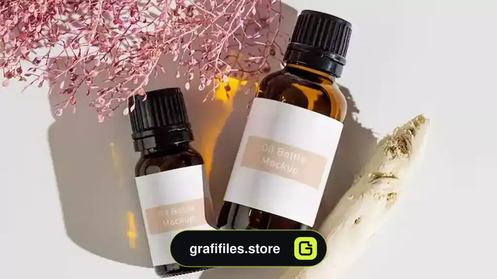 موکاپ شیشه روغن Oil bottle mock up template