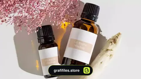موکاپ شیشه روغن Oil bottle mock up template