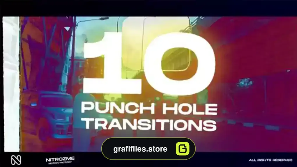 ترانزیشن افترافکت Punch Hole Transitions Vol. 01