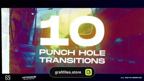 ترانزیشن افترافکت Punch Hole Transitions Vol. 01