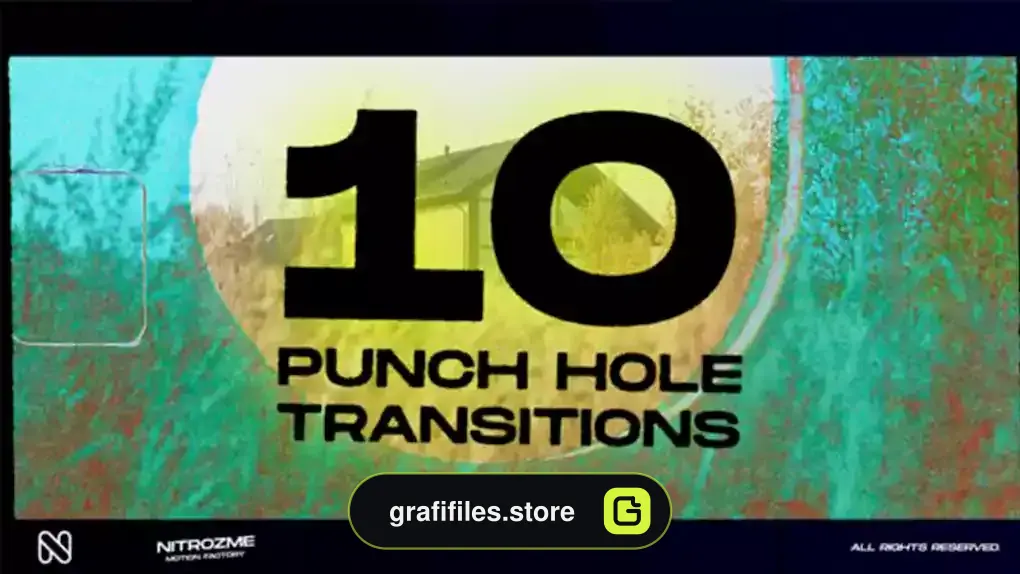 ترانزیشن افترافکت Punch Hole Transitions Vol. 02