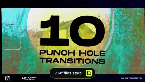 ترانزیشن افترافکت Punch Hole Transitions Vol. 02