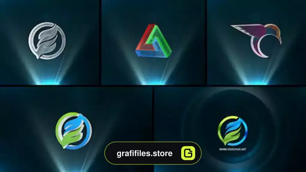 پروژه داوینچی ریزالو لوگو موشن Simple Rotating Logo Reveal