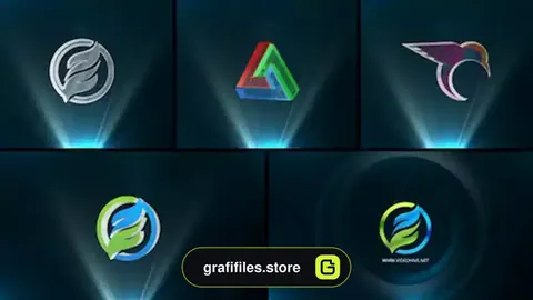 پروژه داوینچی ریزالو لوگو موشن Simple Rotating Logo Reveal