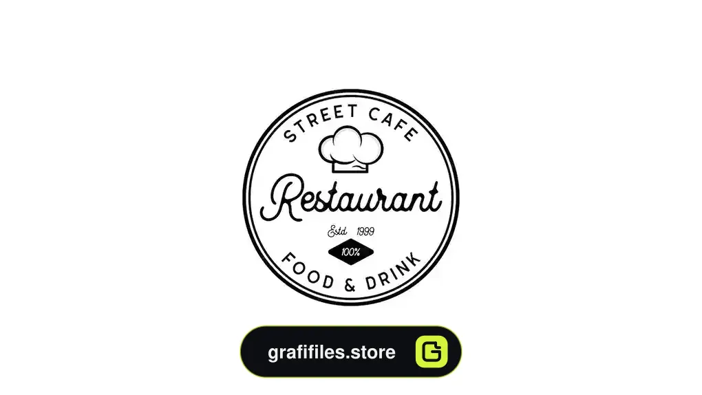 طرح وکتور لوگو وینتیج رستوران Vintage restaurant logo