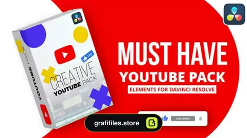 پروژه داوینچی ریزالو یوتیوب Davinci Resolve YouTube Pack