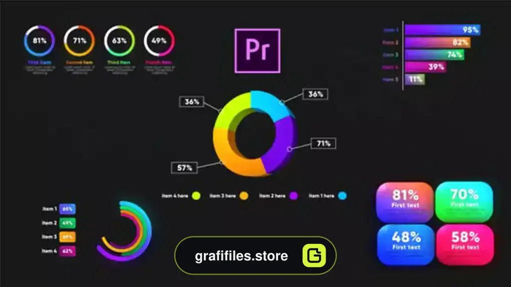 پروژه پریمیر اینفوگرافی Infographic Graphs Toolkit-MOGRT