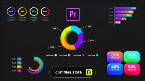 پروژه پریمیر اینفوگرافی Infographic Graphs Toolkit-MOGRT
