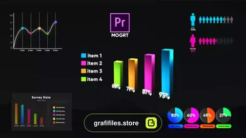 پروژه پریمیر اینفوگرافی Infographic Smart Graphs-MOGRT