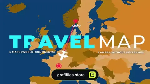 پروژه داوینچی ریزالو نمایش سه بعدی مسیر سفر 3D Travel Map