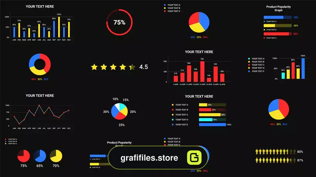 پروژه پریمیر اینفوگرافی Infographics Pack