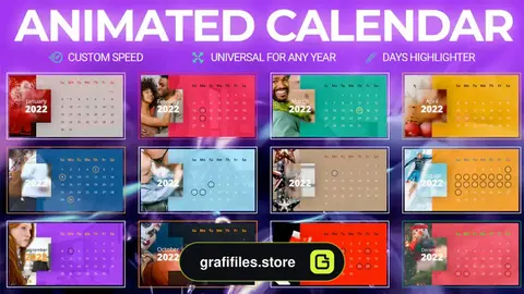 پروژه داوینچی ریزالو تقویم متحرک Animated Calendar