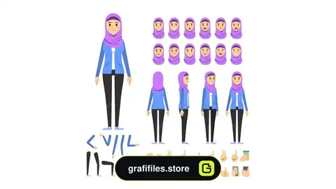 وکتور کاراکتر زن عرب