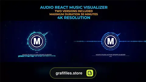 پروژه افترافکت ویژوالایزر موزیک Audio React Music Visualizer