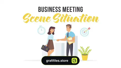 پروژه افترافکت موشن گرافیک جلسه تجاری Business Meeting - Scene Situation