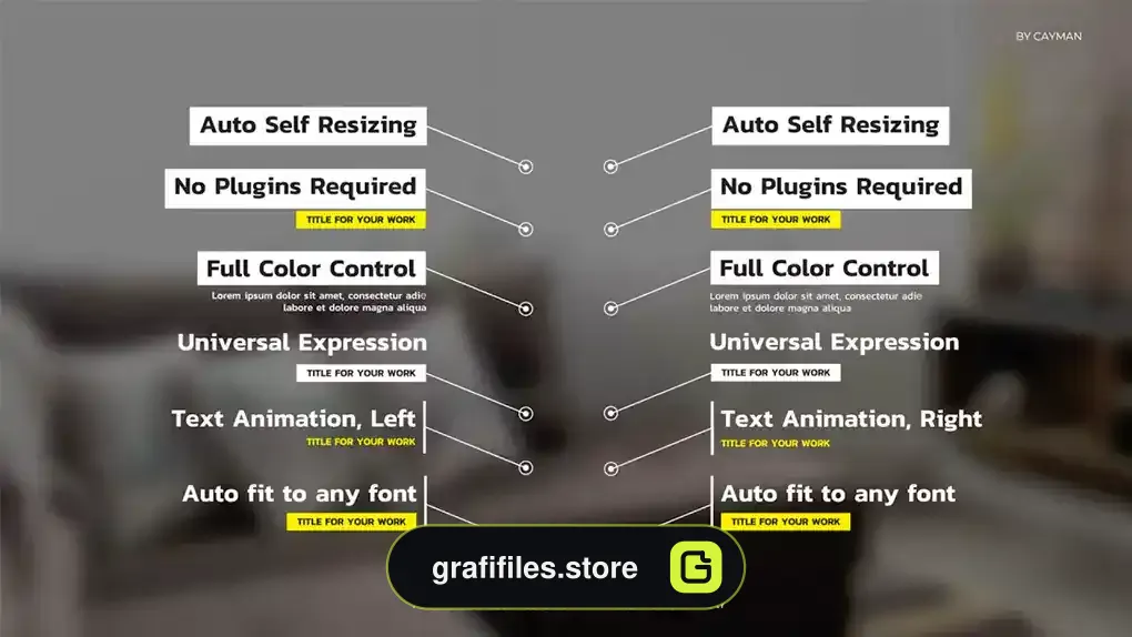 پروژه پریمیر نوشته راهنما Call Outs Auto Self Resizing