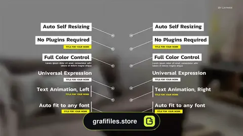پروژه پریمیر نوشته راهنما Call Outs Auto Self Resizing