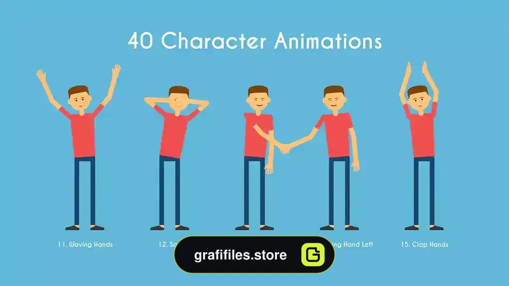 پروژه پریمیر موشن گرافیک کاراکتر Character Animations MOGRT