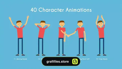 پروژه پریمیر موشن گرافیک کاراکتر Character Animations MOGRT