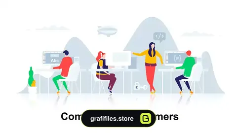 پروژه افترافکت موشن گرافیک برنامه نویس کامپیوتر
