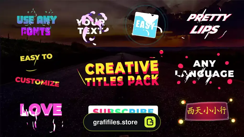 پروژه پریمیر تایتل Creative Titles