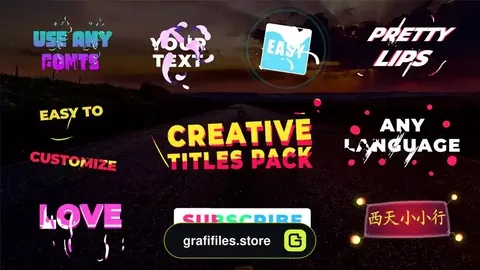 پروژه پریمیر تایتل Creative Titles
