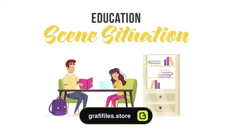 پروژه افترافکت موشن گرافیک آموزش Education - Scene Situation