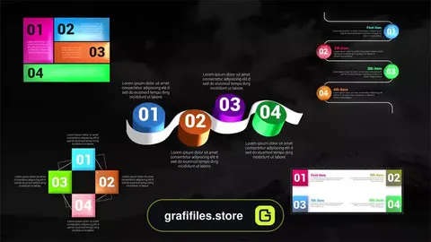 پروژه داوینچی ریزالو اینفوگرافیک Infographic Lists V6