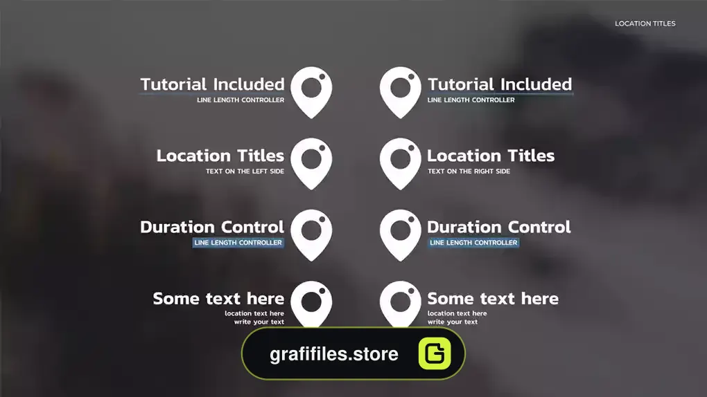 پروژه پریمیر تایتل موقعیت مکانی Location Titles