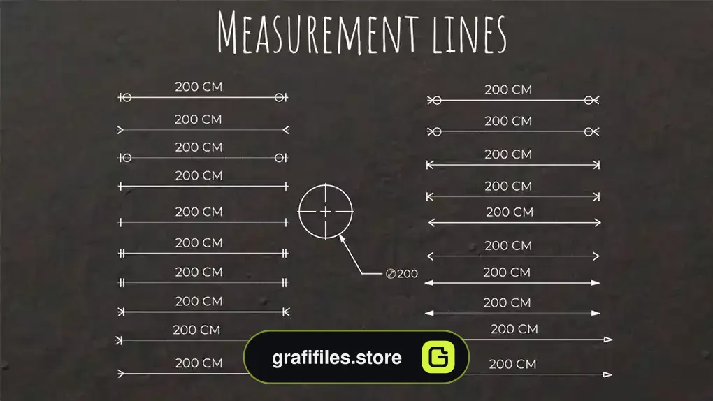 پروژه داوینچی ریزالو خطوط اندازه گیری Measurement Lines