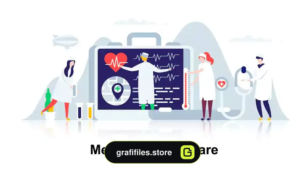 پروژه افترافکت موشن گرافیک پزشکی و درمانی Medicine Healthcare - Flat Concept