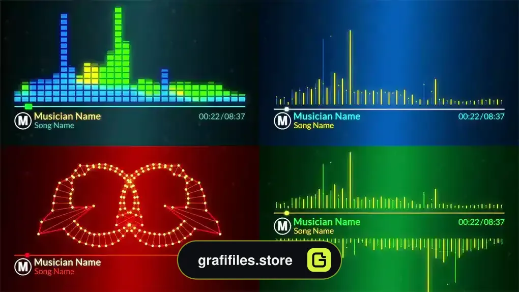 پروژه افترافکت ویژوالایزر موزیک Music Visualizer
