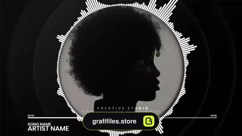 پروژه افترافکت ویژوالایزر موزیک Music Visualizer - Black Version
