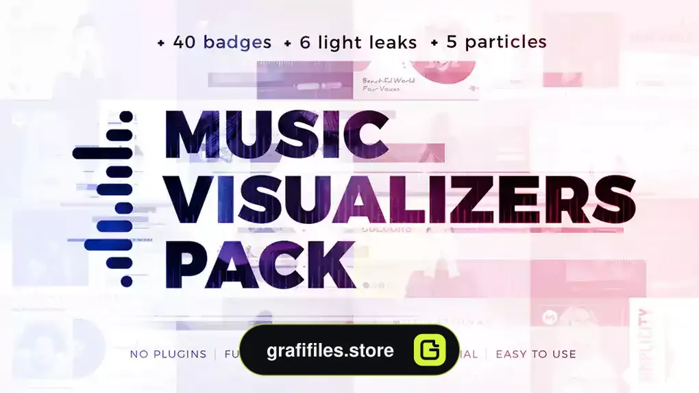 پروژه افترافکت ویژوالایزر موزیک Music Visualizers Pack