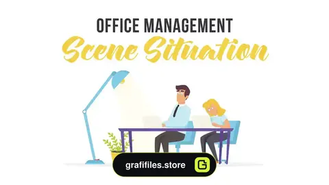 پروژه افترافکت موشن گرافیک مدیریت دفترکار Office Management - Scene Situation