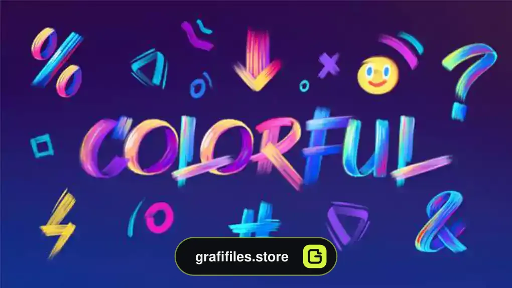پروژه افترافکت تایپوگرافی براش نقاشی Paint Brush Typography Kit