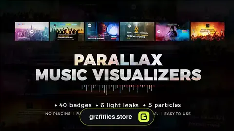 پروژه افترافکت ویژوالایزر موزیک پارالاکس Parallax Music Visualizers