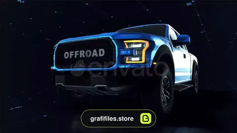 پروژه افترافکت نمایش ماشین باربری Pickup Truck