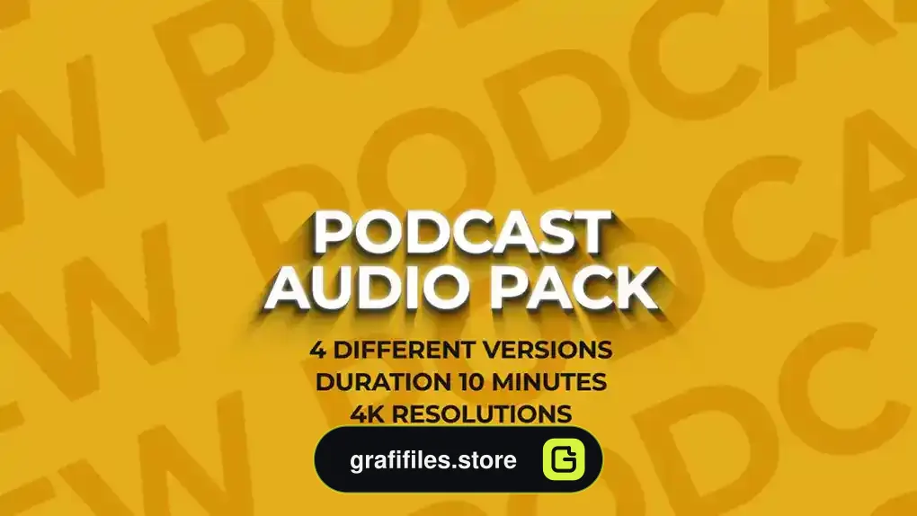 پروژه افترافکت ویژوالایزر پادکست Podcast Audio Pack