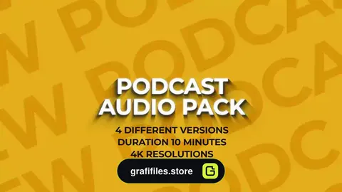 پروژه افترافکت ویژوالایزر پادکست Podcast Audio Pack