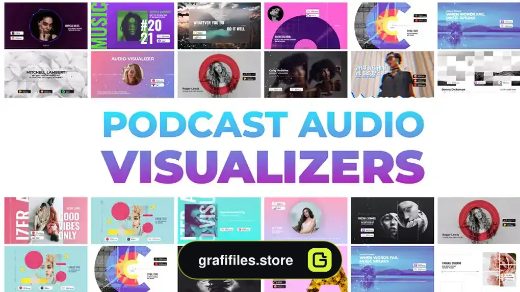 پروژه افترافکت ویژوالایزر پادکست Podcast Audio Visualizers