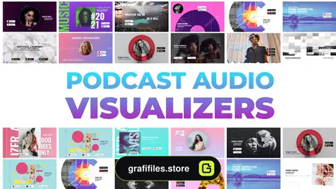 پروژه افترافکت ویژوالایزر پادکست Podcast Audio Visualizers