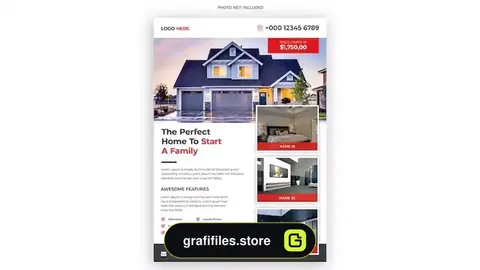 طرح لایه باز آگهی مشاور املاک Real estate flyer template