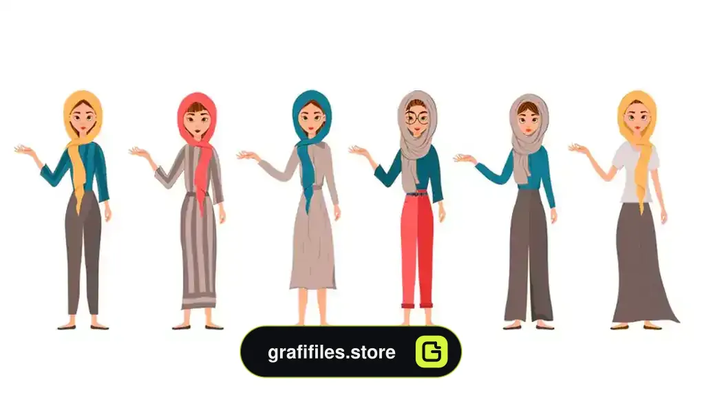 وکتور زنان محجبه