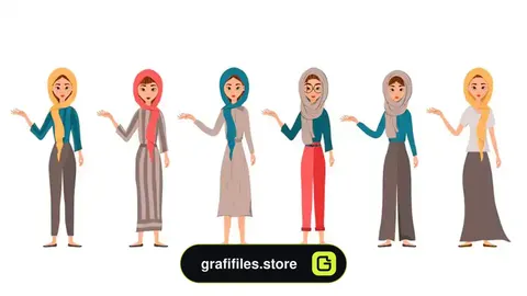 وکتور زنان محجبه