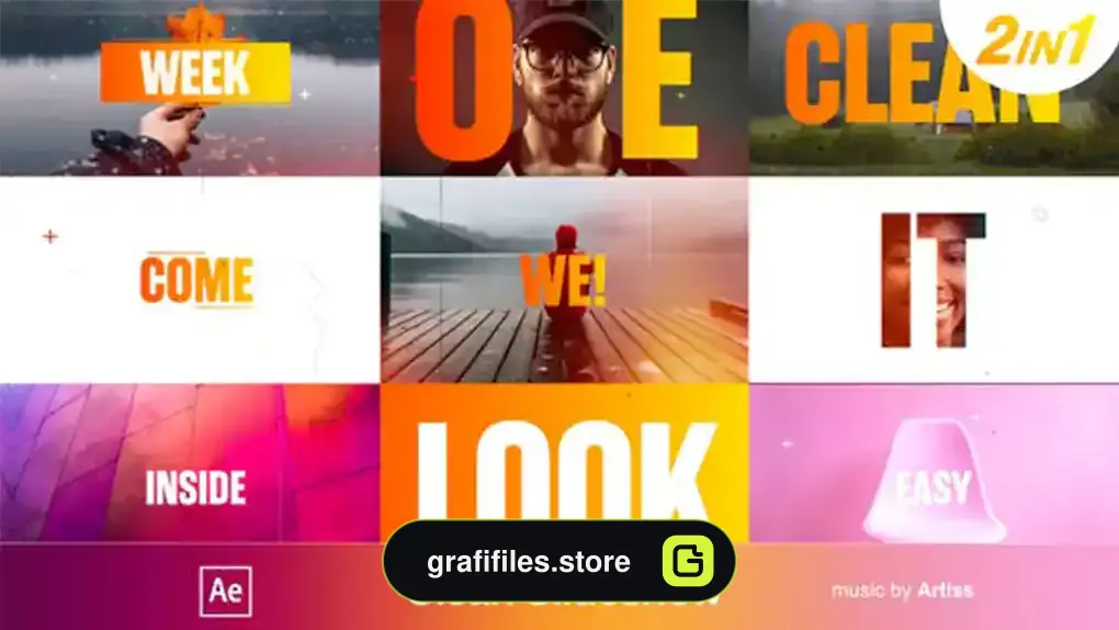 پروژه افترافکت اسلایدشو تایپوگرافی Slideshow - Typography Slideshow