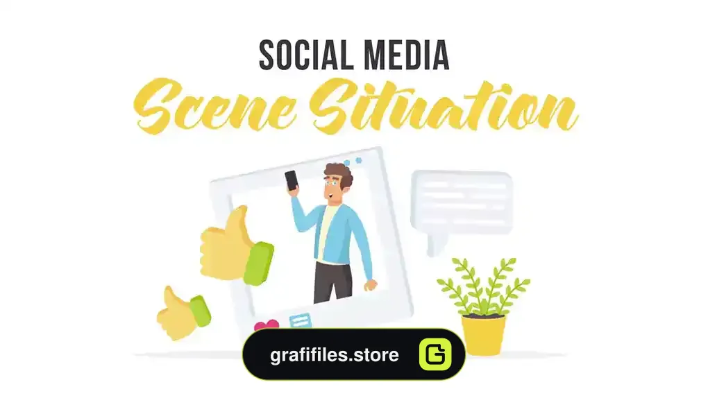 پروژه افترافکت موشن گرافیک شبکه اجتماعی Social Media - Scene Situation