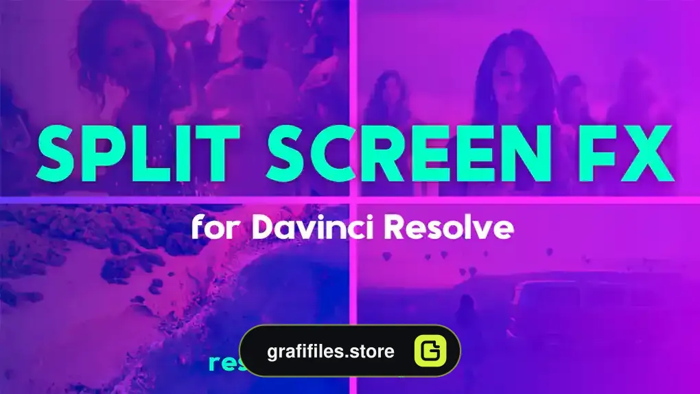 پروژه داوینچی ریزالو تقسیم صفحه نمایش Split Screen FX - Grid Layouts